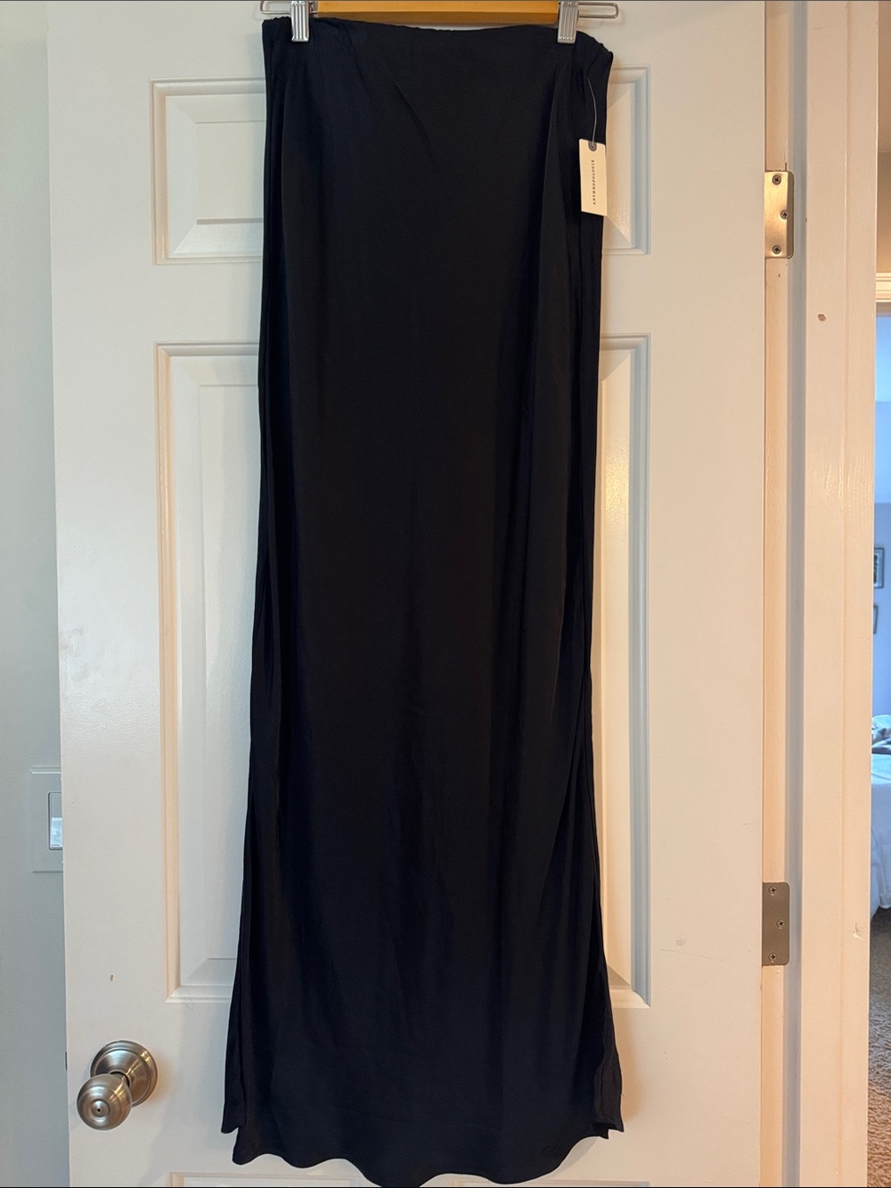 Anthropologie Tilda Black Maxi Skirt - Sleek Long Silhouette